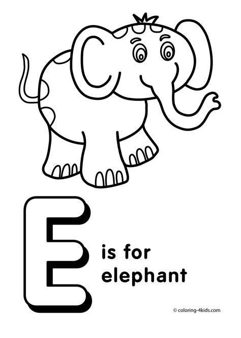 Printable Letter E Coloring Pages